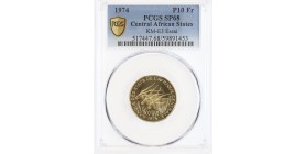 10 Francs Essai Afrique Centrale Etats - PCGS SP