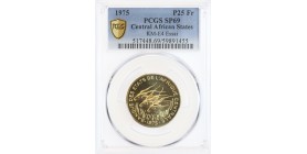 25 Francs Essai Afrique Centrale - PCGS SP69