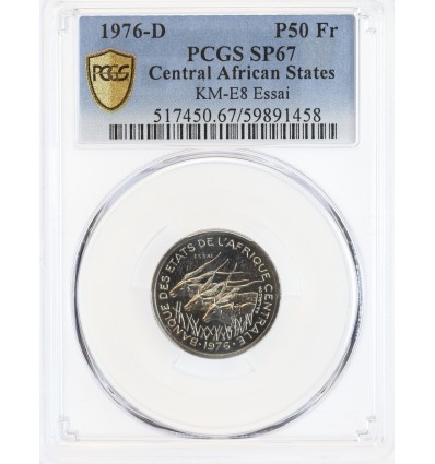 50 Francs Essai Afrique Centrale Etats - PCGS SP67