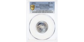 1 Francs Essai Afrique Centrale Etats - PCGS SP68
