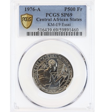 Essai de 500 Francs Etats de l'Afrique Centrale - PCGS SP69