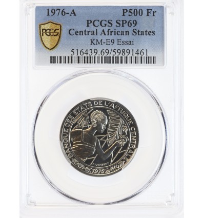 Essai de 500 Francs Etats de l'Afrique Centrale - PCGS SP69