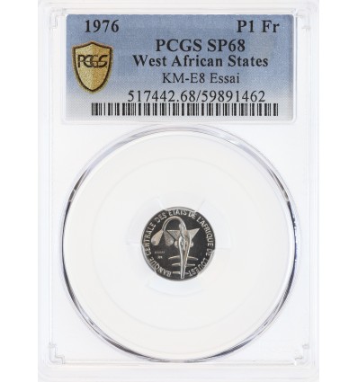 Essai de 1 Francs Afrique de l'Ouest (Etats) - PCGS SP68