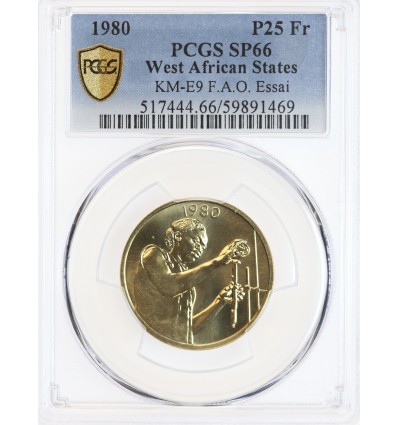 Essai de 25 Francs Afrique de l'Ouest (Etats) - PCGS SP69