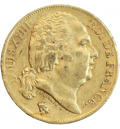 20 Francs Louis XVIII Buste Nu