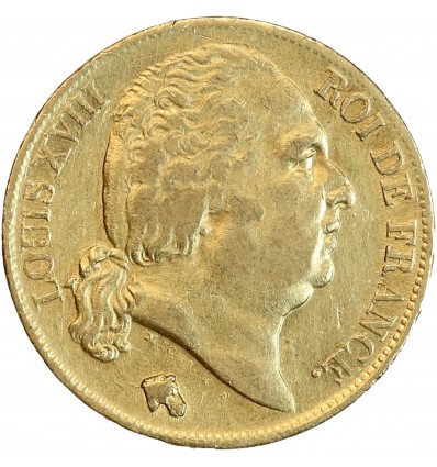 20 Francs Louis XVIII Buste Nu
