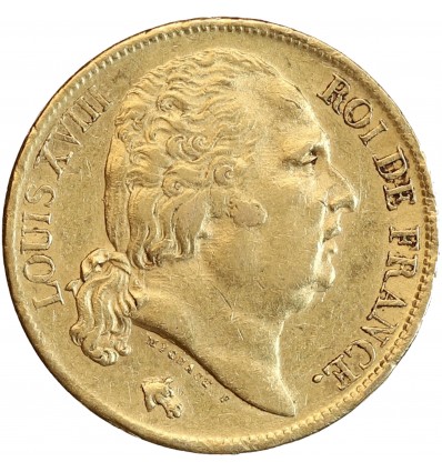 20 Francs Louis XVIII Buste Nu