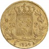 20 Francs Louis XVIII Buste Nu