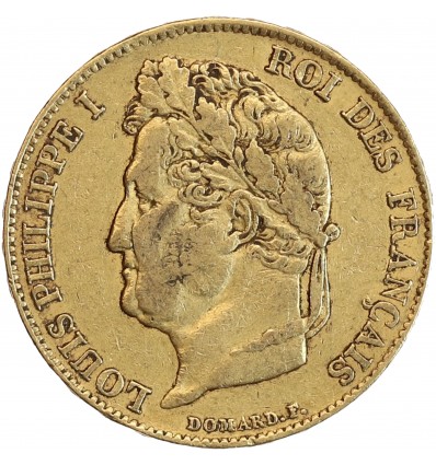 20 Francs Louis-Philippe Ier Tête Laurée