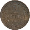 Revers : 2 / CENTIMES / 1904 sur trois lignes, entouré d'une branche d'olivier