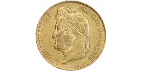 20 Francs Louis-Philippe Ier Tête Laurée