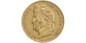20 Francs Louis-Philippe Ier Tête Laurée