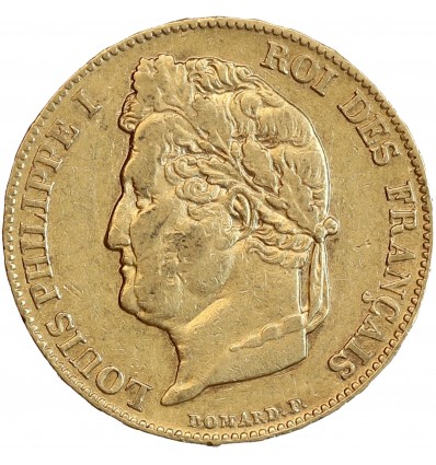20 Francs Louis-Philippe Ier Tête Laurée