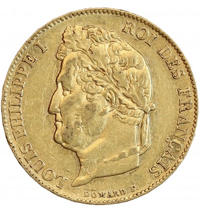 20 Francs Louis-Philippe Ier Tête Laurée