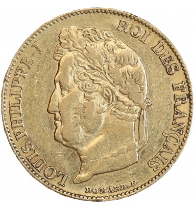 20 Francs Louis-Philippe Ier Tête Laurée
