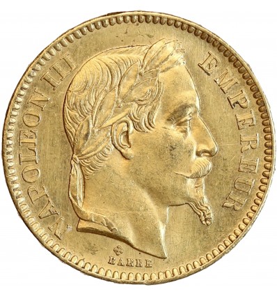 20 Francs Napoléon III Tête Laurée