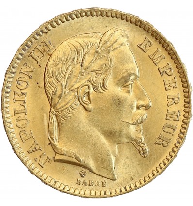 20 Francs Napoléon III Tête Laurée