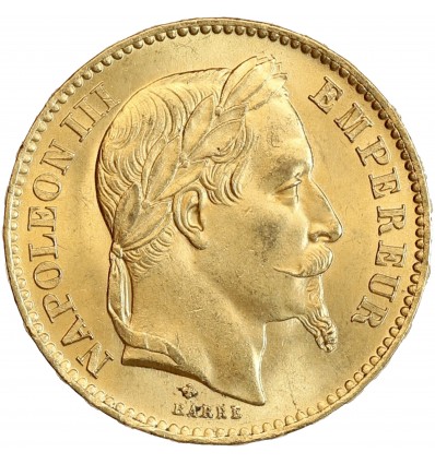 20 Francs Napoléon III Tête Laurée