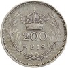 200 Reis Emmanuel II - Portugal Argent