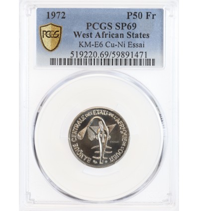Essai de 50 Francs Afrique de l'Ouest (Etats) - PCGS SP69