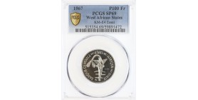 Essai de 100 Francs Afrique de l'Ouest (Etats) - PCGS SP69