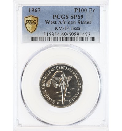 Essai de 100 Francs Afrique de l'Ouest (Etats) - PCGS SP69