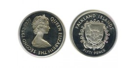 50 Pence Iles Falkland Argent