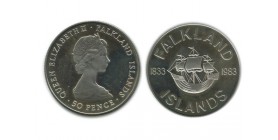 50 Pence Iles Falkland Argent