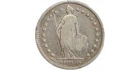 Avers : Helvetia debout tenant une lance et un bouclier