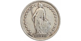 Avers : Helvetia debout tenant une lance et un bouclier