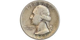 Avers : portrait de profil gauche de George Washington