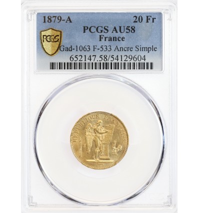 20 Francs Génie Troisième République - Ancre Simple