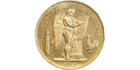 Avers : Génie de la République, debout à droite, gravant une Table