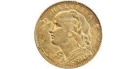 Avers : buste Vreneli à gauche devant des montagnes