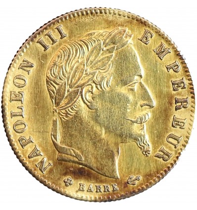 Avers : tête laurée de Napoléon III à droite