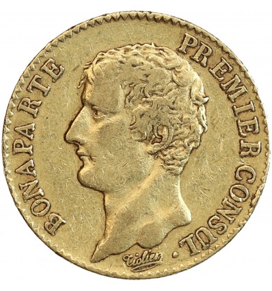 Avers : tête nue de Bonaparte à gauche