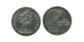 20 Dollars Elisabeth II Iles Fidji Argent