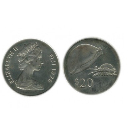 20 Dollars Elisabeth II Iles Fidji Argent