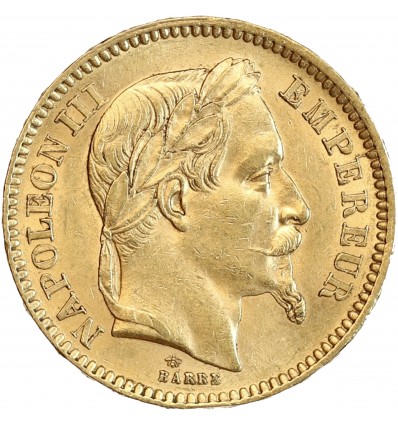 Avers : tête laurée de Napoléon III à droite