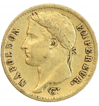 20 Francs Napoléon Ier Tête Laurée Revers Empire