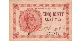 50 Centimes - Chambre de Commerce de Paris 1920