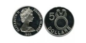 5 Dollars Elisabeth II Iles Salomon Argent