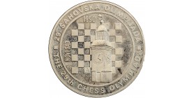 100 Dinars Les Echecs - Yougoslavie Argent