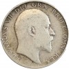 1/2 Couronne Edouard VII - Grande Bretagne Argent