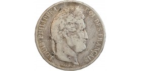 5 Francs Louis-Philippe Ier Tête Laurée Tranche En Relief