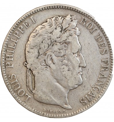 5 Francs Louis-Philippe Ier Tête Laurée Tranche en Relief