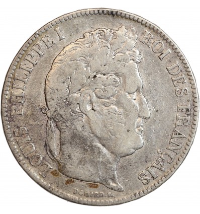 5 Francs Louis-Philippe Ier Tête Laurée Tranche En Relief