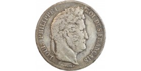 5 Francs Louis-Philippe Ier Tête Laurée Tranche En Relief