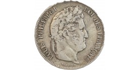 5 Francs Louis-Philippe Ier Tête Laurée Tranche En Relief