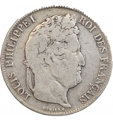 5 Francs Louis-Philippe Ier Tête Laurée Tranche En Relief